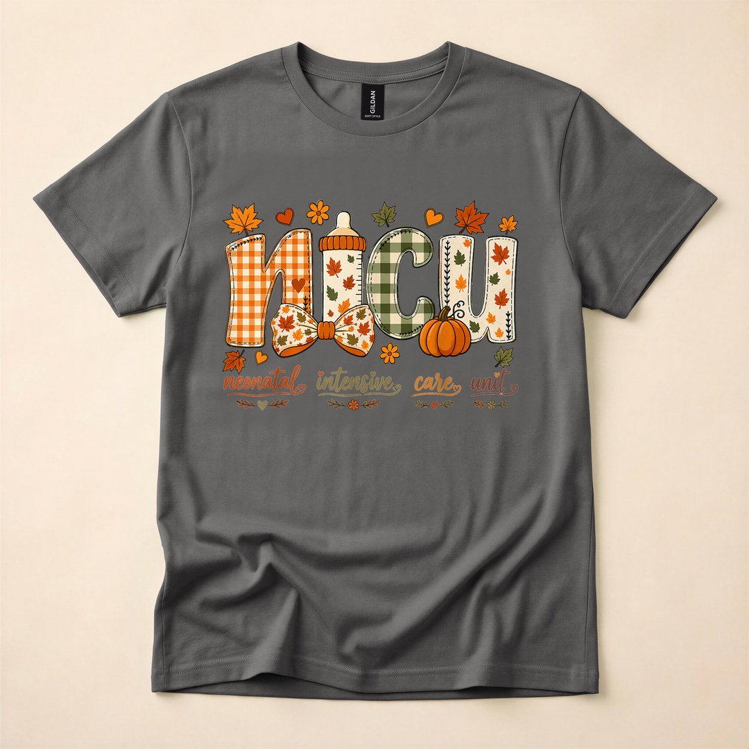 NICU Nurse Pumpkin Fall Neonatal Halloween T-Shirt - photo 5