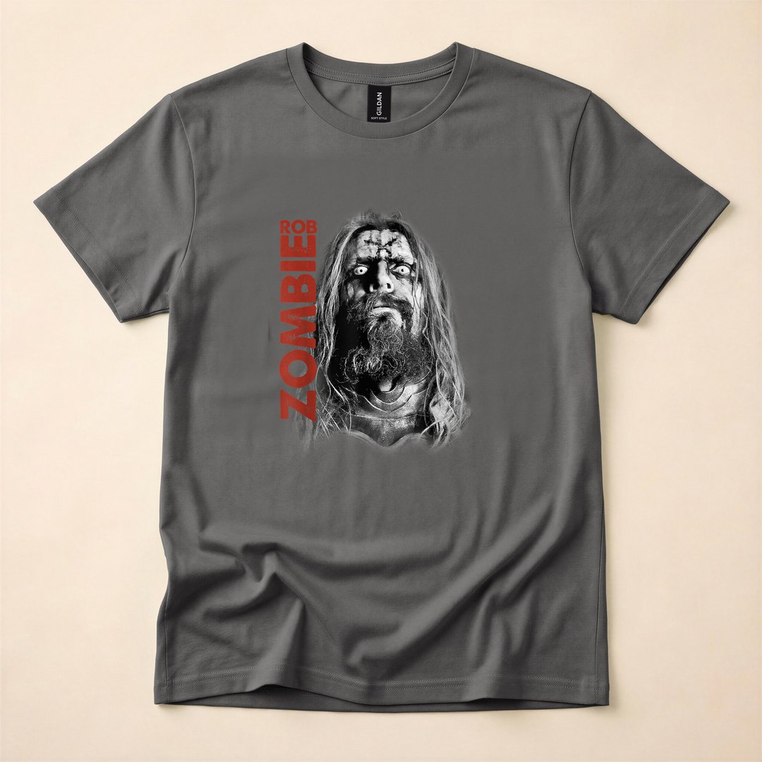 Rob Zombie Unmasked Face Horror Portrait T-Shirt - photo 5