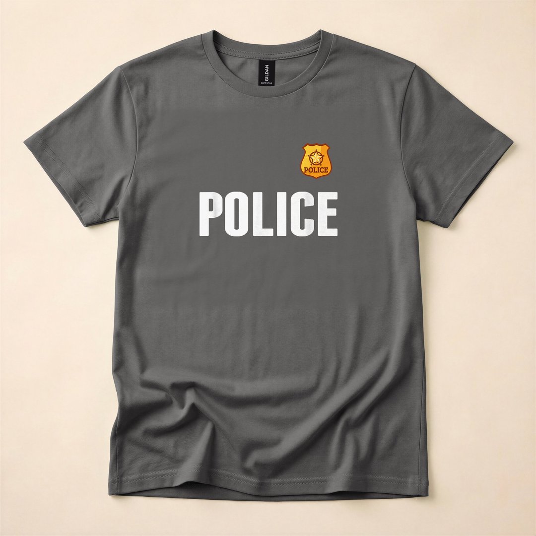 Police Officer Halloween Costume Kids Cop T-Shirt - photo 5