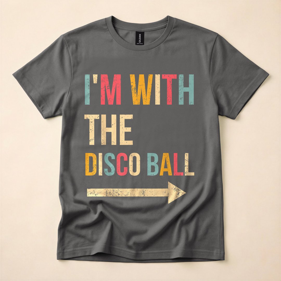 I'm With the Disco Ball Halloween Costume T-Shirt - photo 5