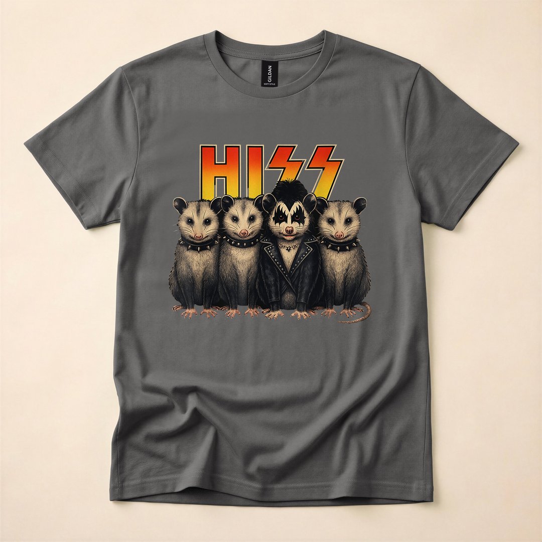 Hiss Possum Rock Band Halloween Costume T-Shirt - photo 5