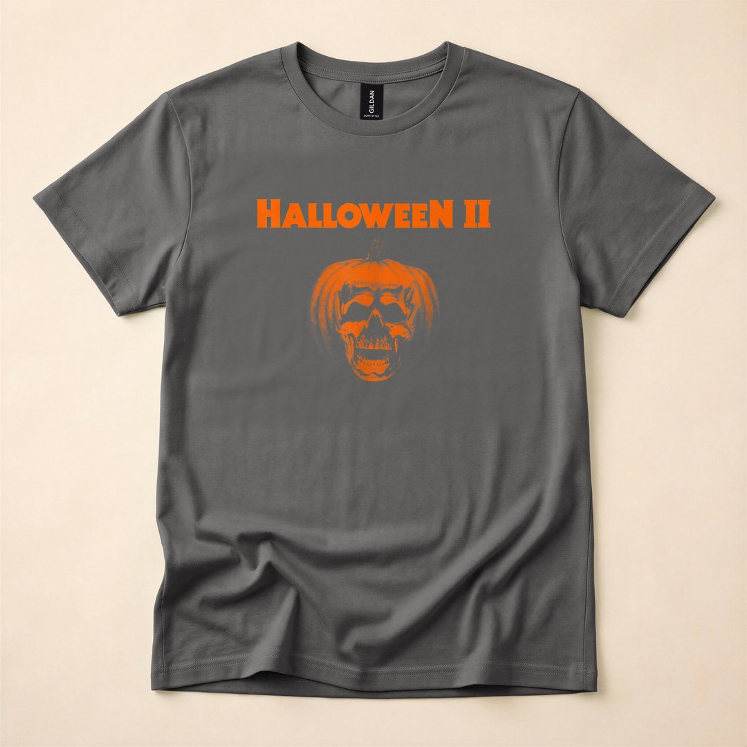 Halloween 2 Pumpkin Face Logo Horror Movie T-Shirt - photo 5