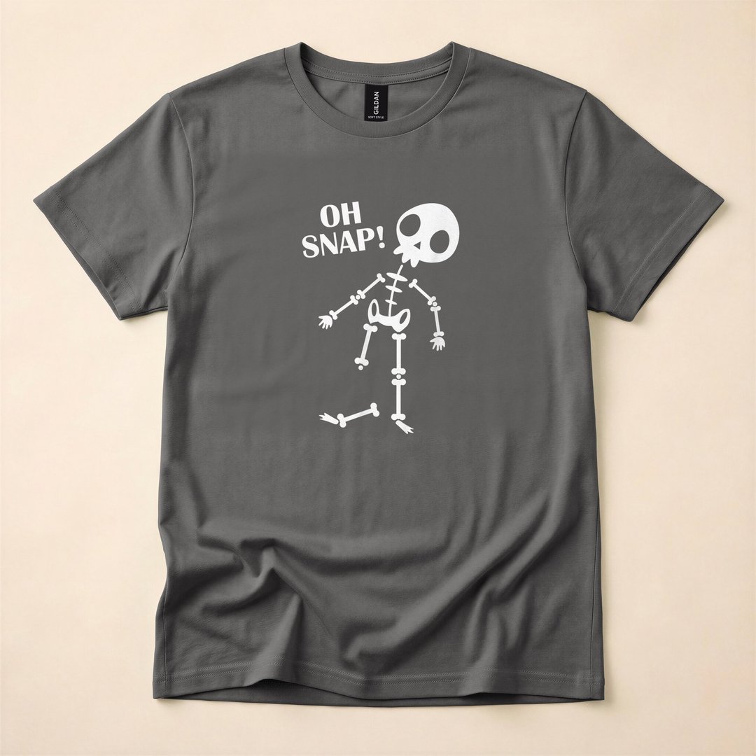 Oh Snap Broken Bones Funny Skeleton Injury T-Shirt - photo 5