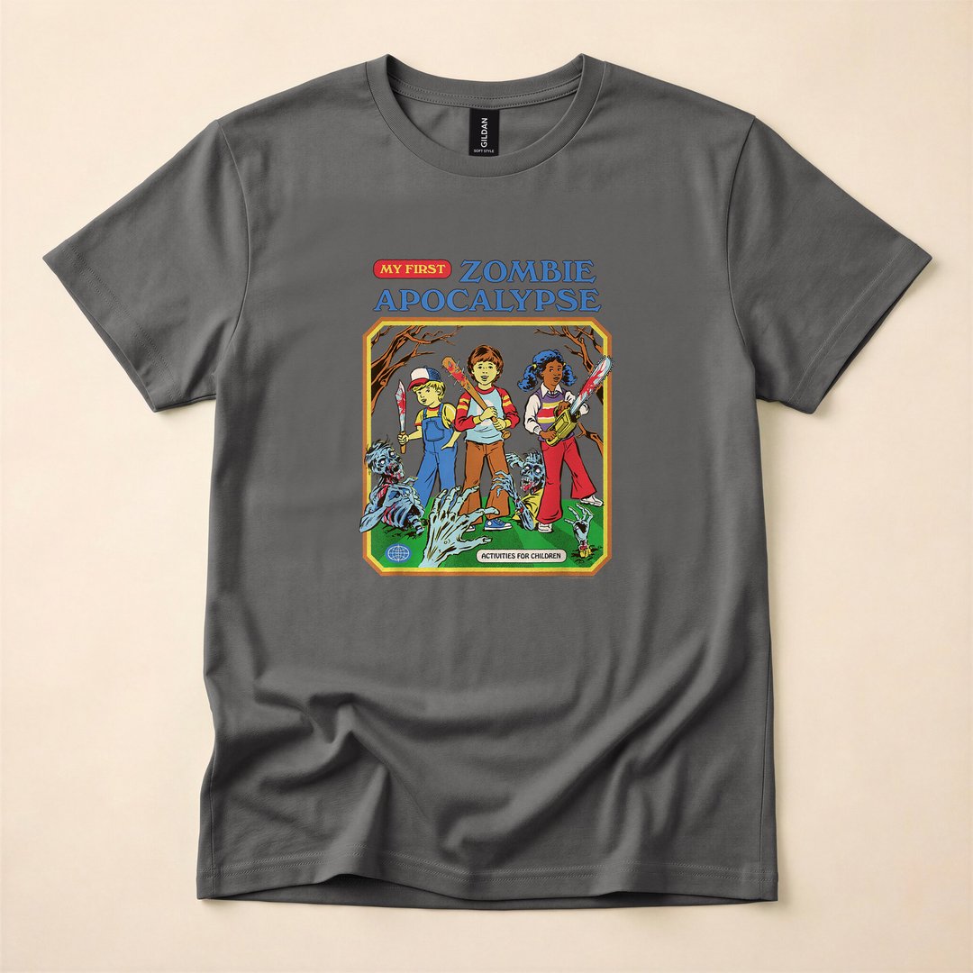 My First Zombie Apocalypse Retro Funny Horror T-Shirt - photo 5
