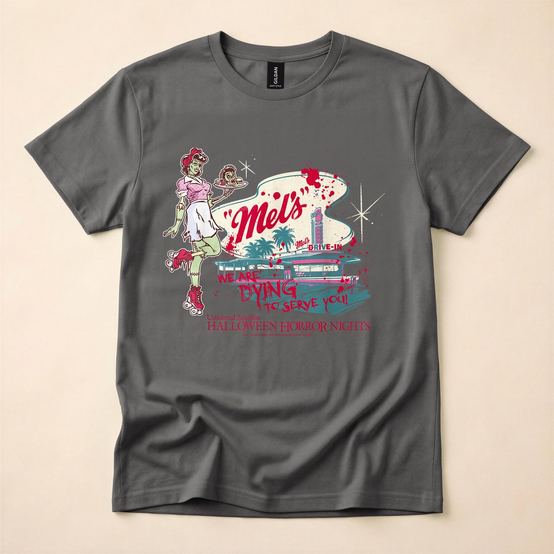Zombie Carhop Retro Diner Halloween T-Shirt - photo 5