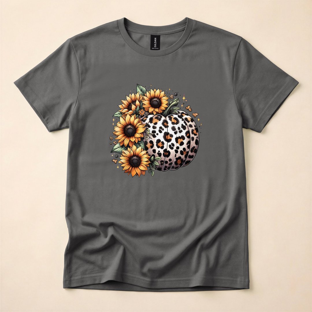 Pumpkin Leopard Sunflower Fall Lover Autumn T-Shirt - photo 5