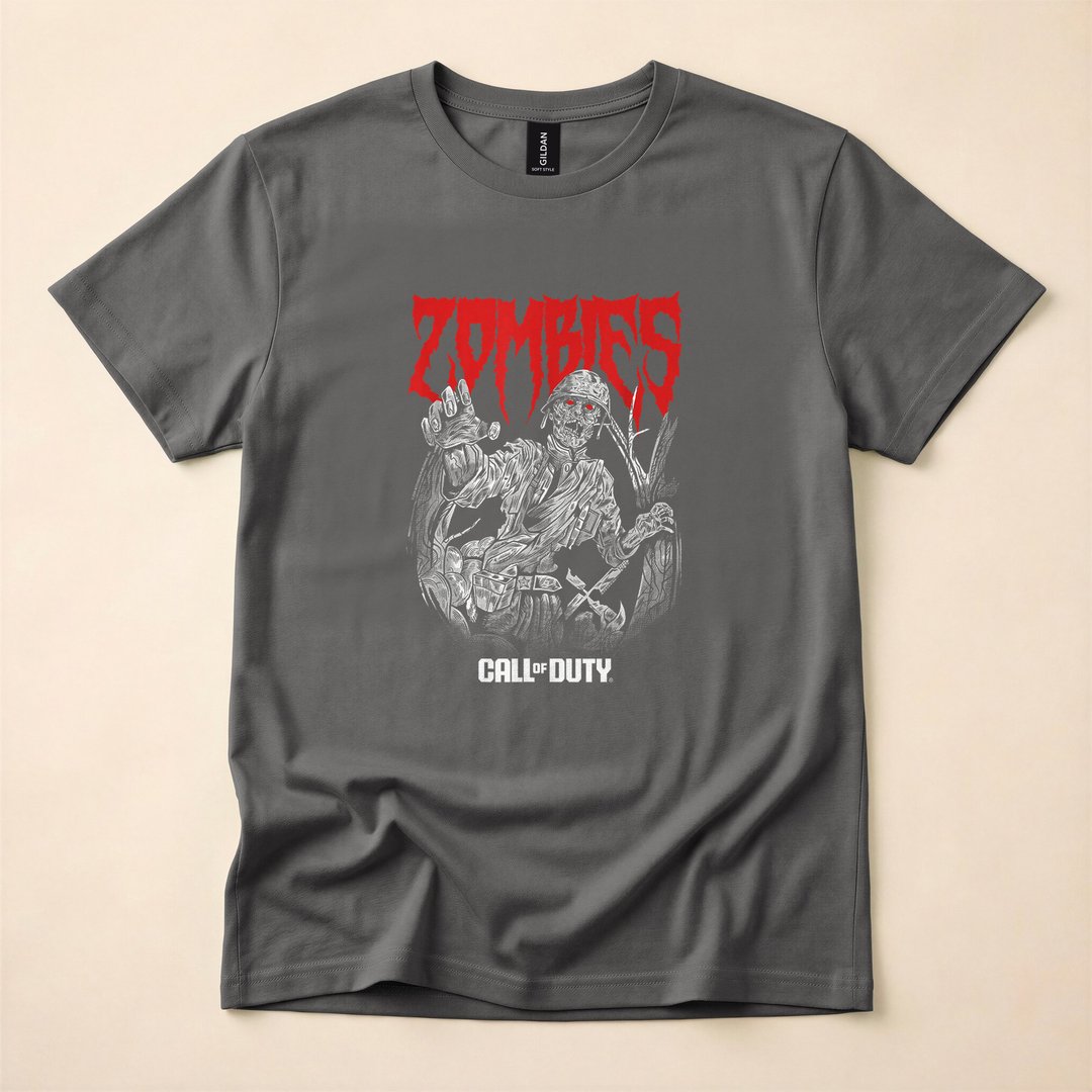 Call of Duty Zombies Retro Gaming Horror T-Shirt - photo 5