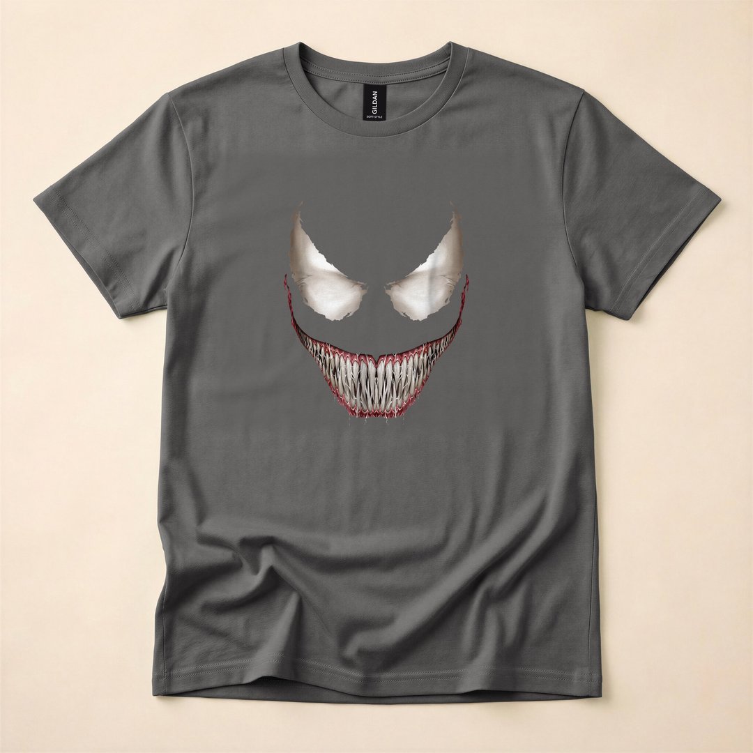 Venom Big Face Grin Halloween Costume T-Shirt - photo 5