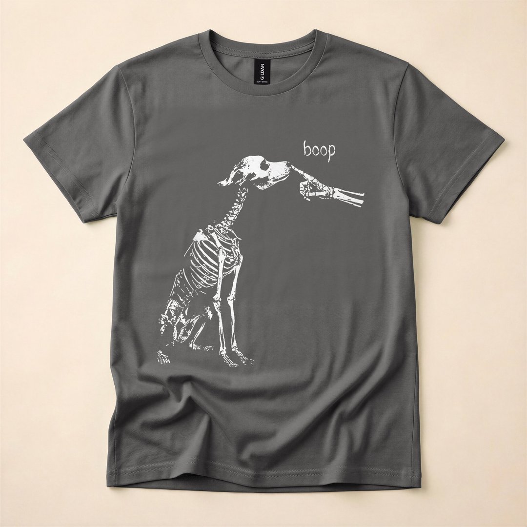 Boop Skeleton Dog Funny Halloween Night T-Shirt - photo 5