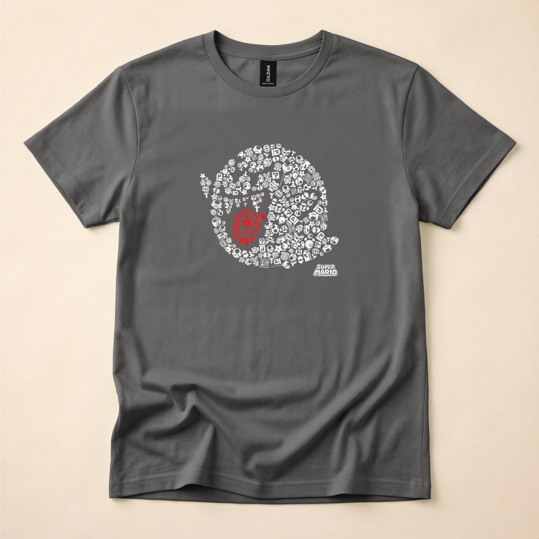 Super Mario Boo Ghost Iconic Portrait Nintendo T-Shirt - photo 5