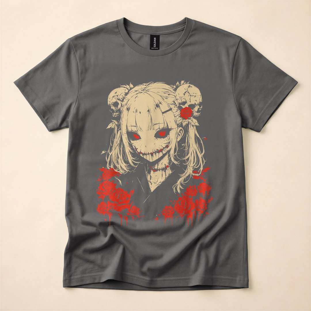 Horror Anime Creepy Kawaii Goth Manga T-Shirt - photo 5