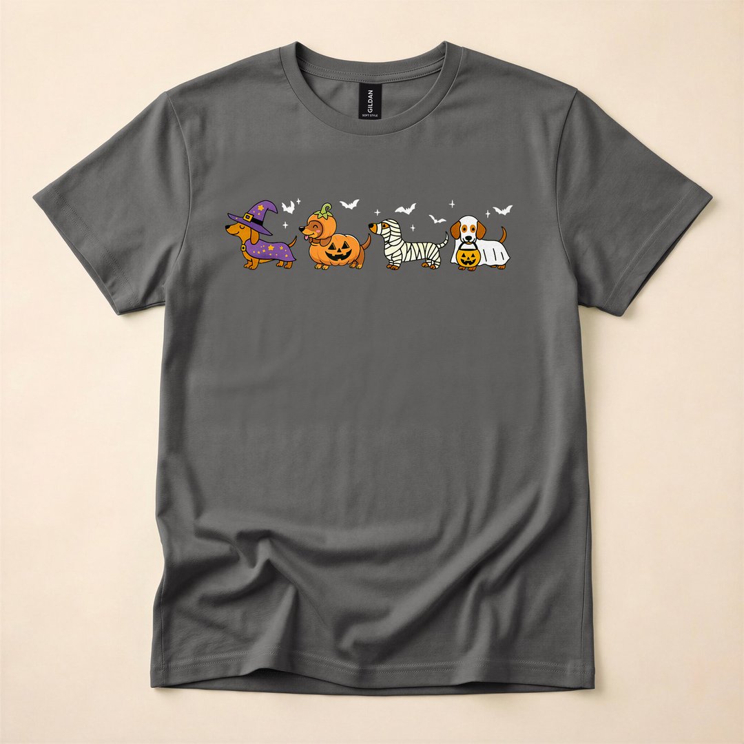 Cute Dachshund Ghost Pumpkin Halloween Dog T-Shirt - photo 5