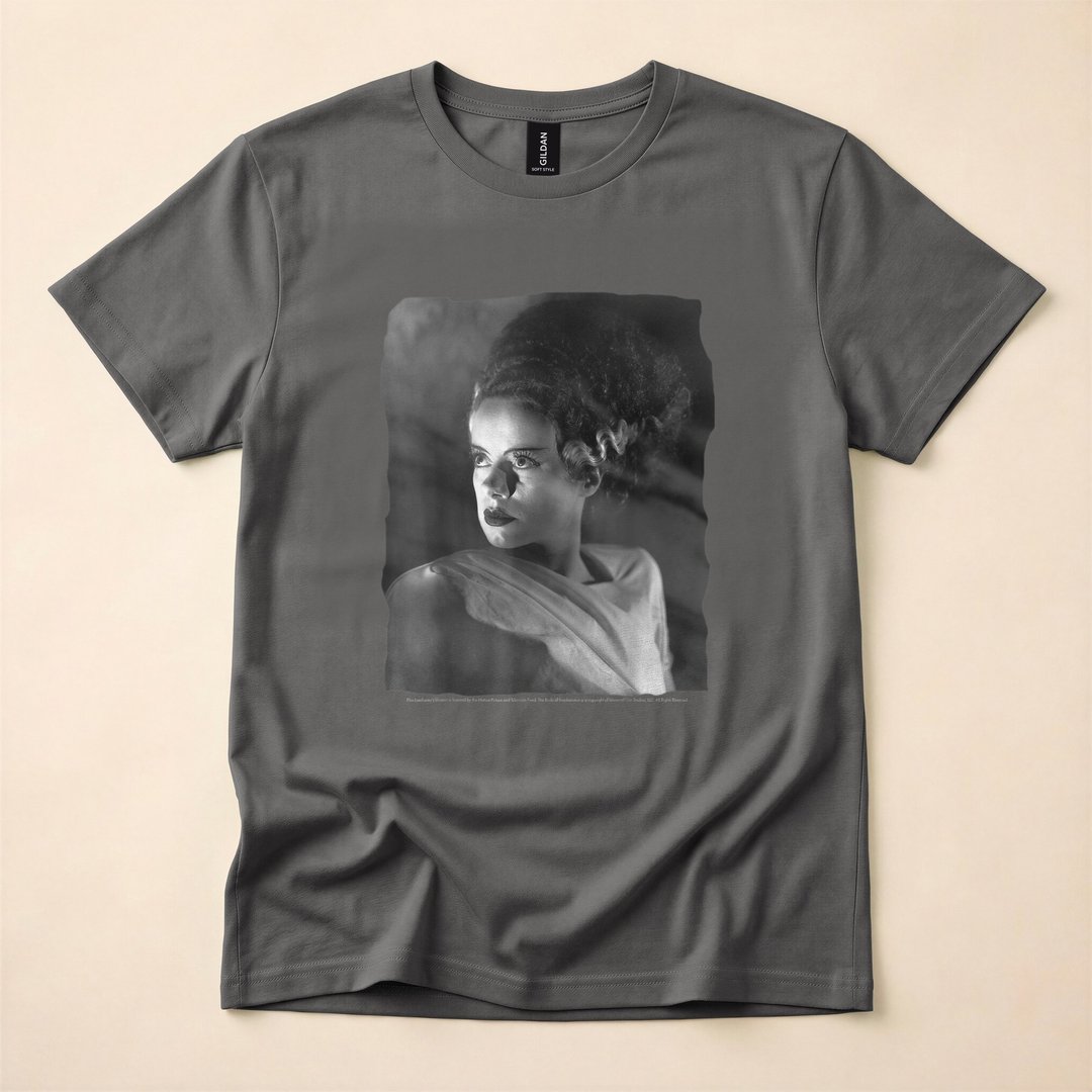 Bride of Frankenstein Classic Portrait Halloween T-Shirt - photo 5