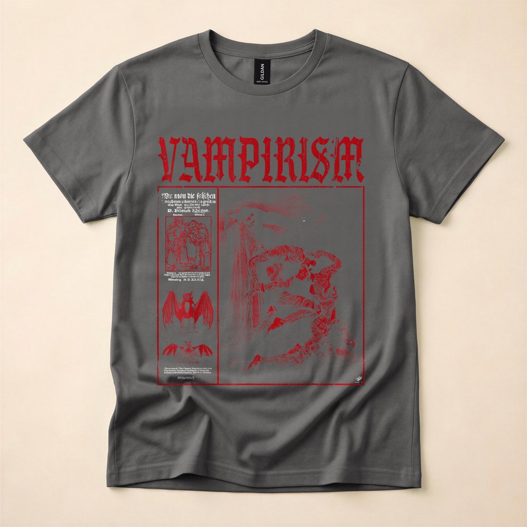 Dark Gothic Vampire Emo Y2K Occult Grunge T-Shirt - photo 5