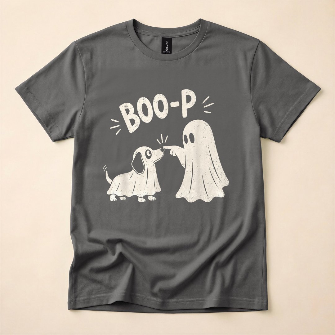 Boo Boo-p Ghost Dog Cute Halloween Dog Lover T-Shirt - photo 5