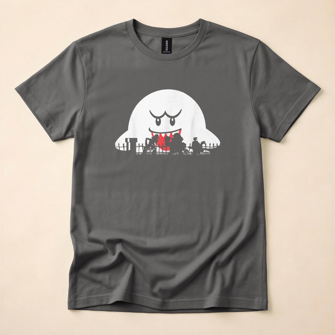 Super Mario Boo Ghost Trick or Treat Halloween T-Shirt - photo 5