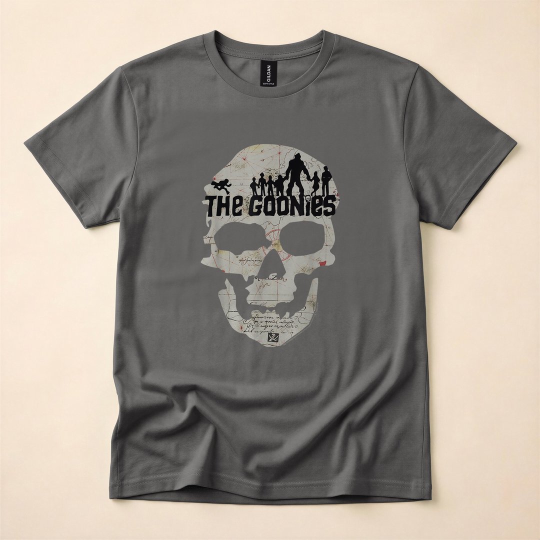 Goonies Skeleton Treasure Map Poster Halloween T-Shirt - photo 5