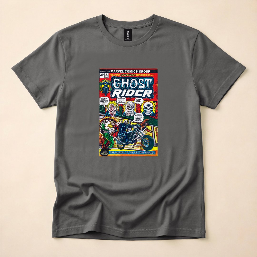 Ghost Rider #6 Vintage Comic Cover Halloween T-Shirt - photo 5