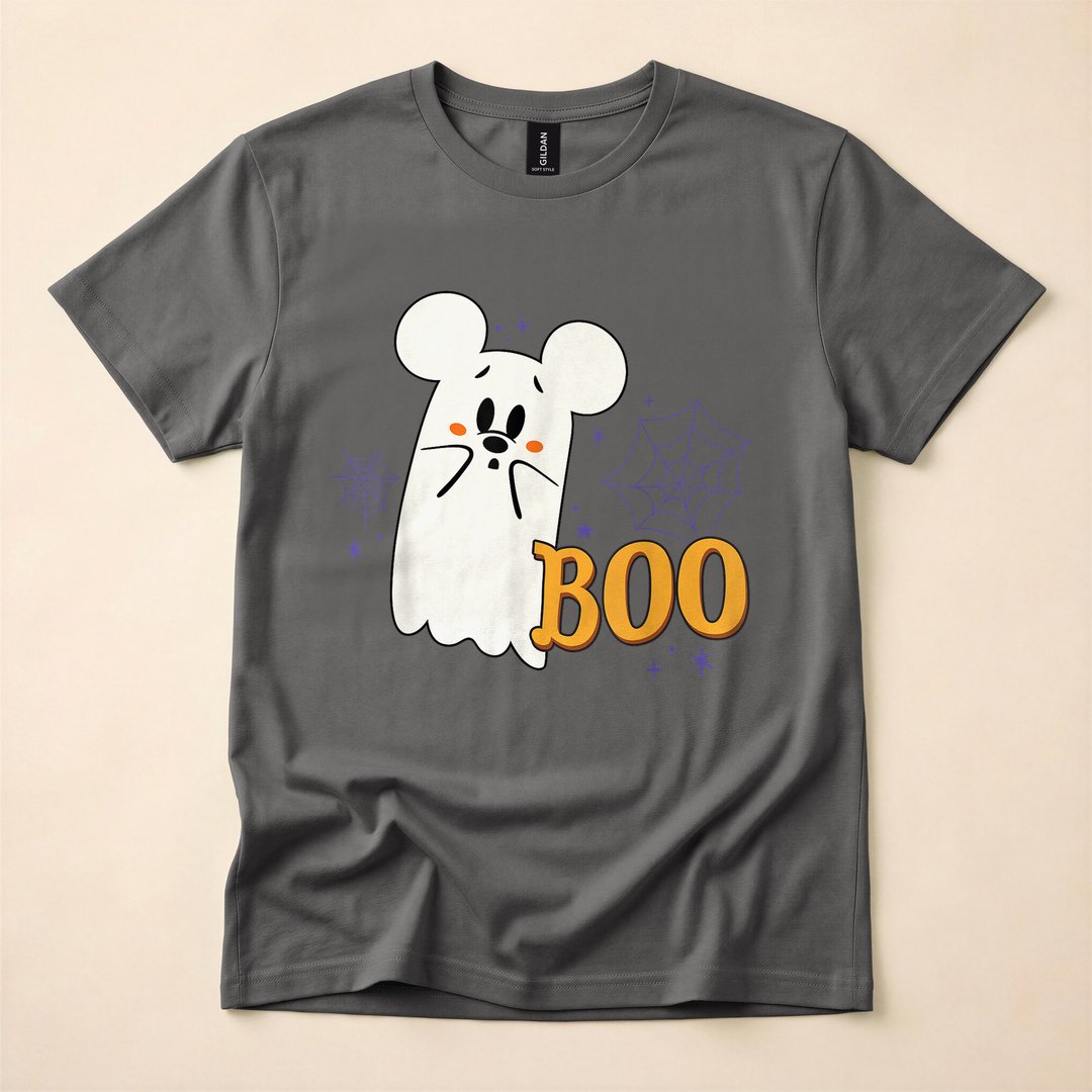 Mickey Mouse Cute Little Ghost Boo Halloween T-Shirt - photo 5