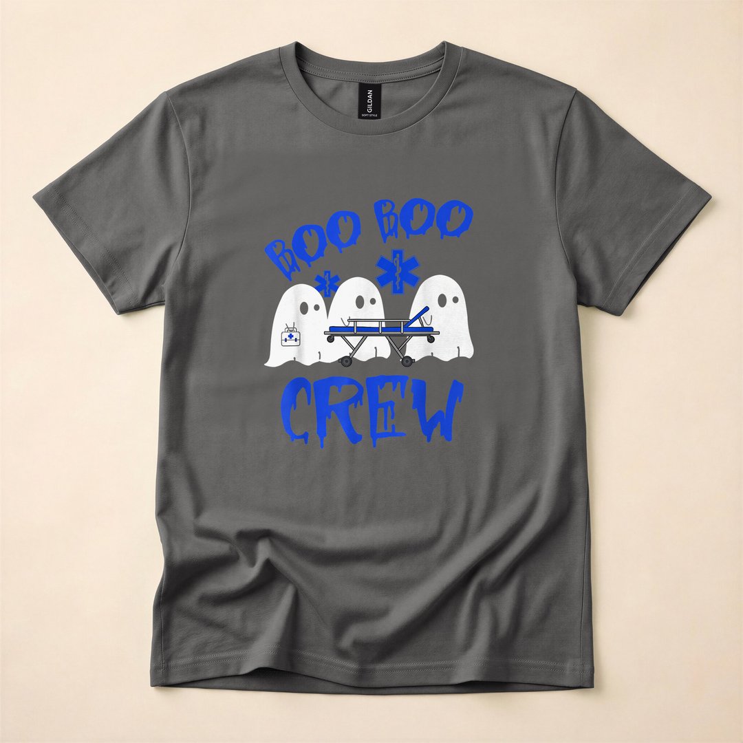 Boo Boo Crew Ghost EMS EMT Paramedic Halloween T-Shirt - photo 5
