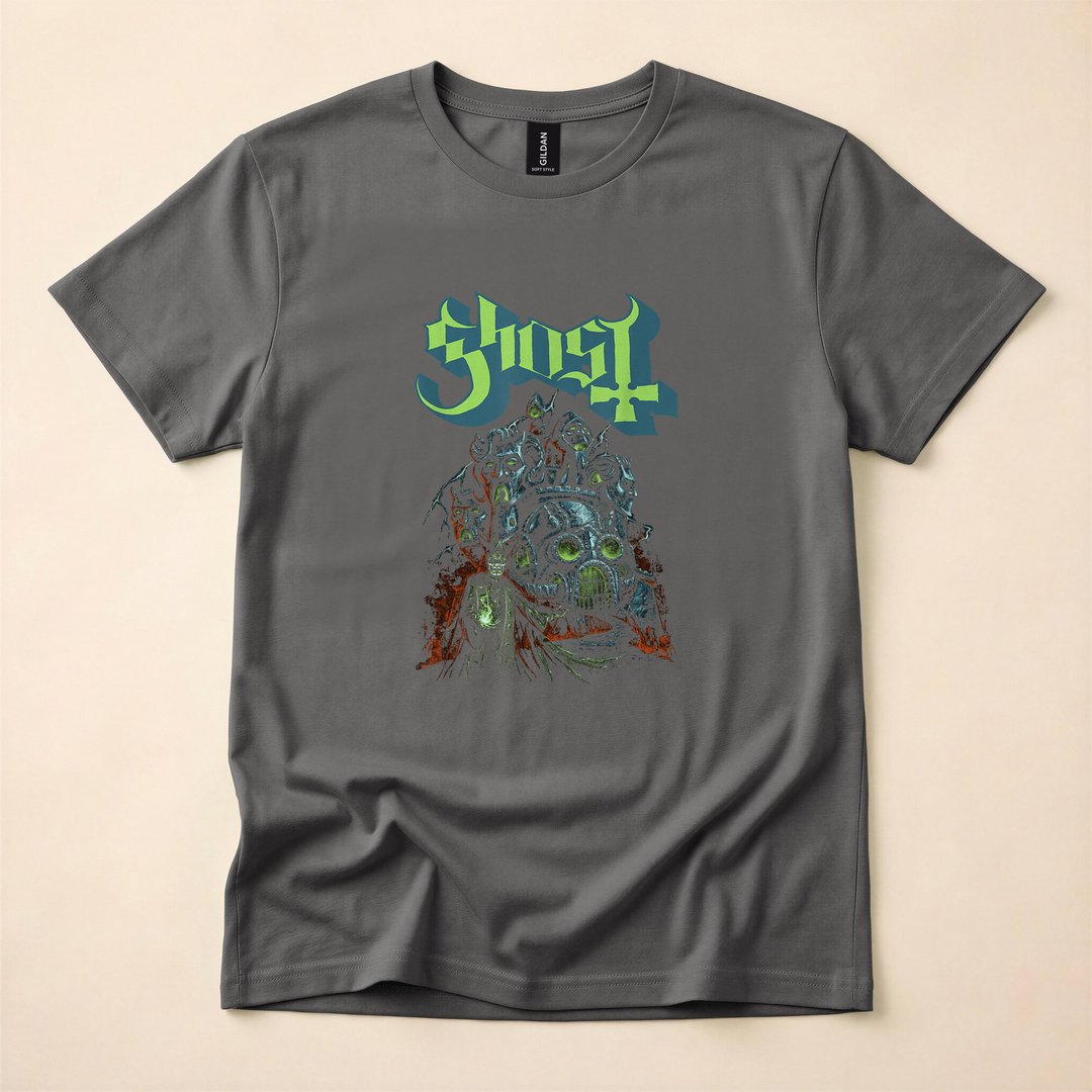 Ghost Band Ghoul Castle Spooky Halloween T-Shirt - photo 5