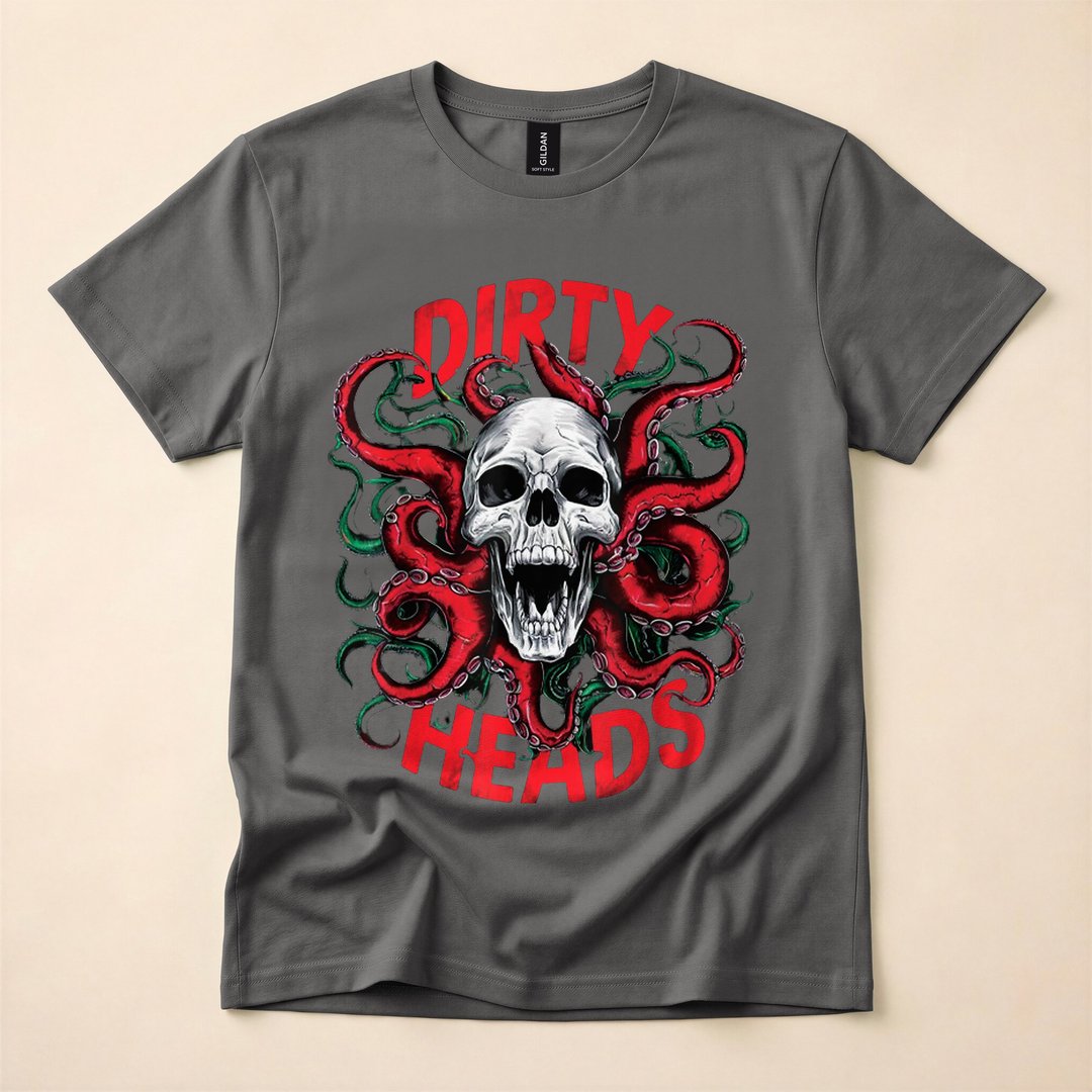 Vintage Skull Octopus Head Halloween Goth Grunge T-Shirt - photo 5