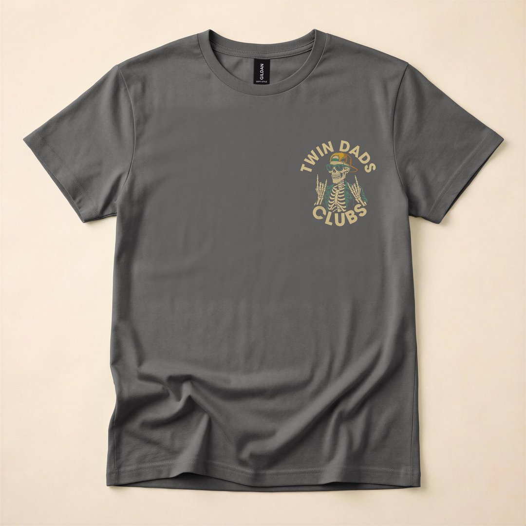 Skeleton Twin Dads Club Overachiever Halloween T-Shirt - photo 5