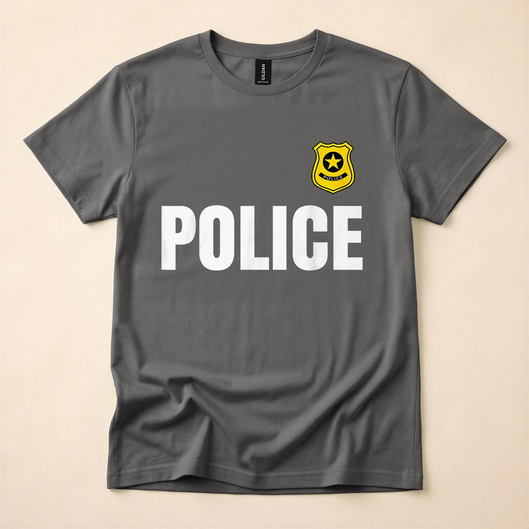 Cute Blue Police Officer Halloween Costume T-Shirt - photo 5