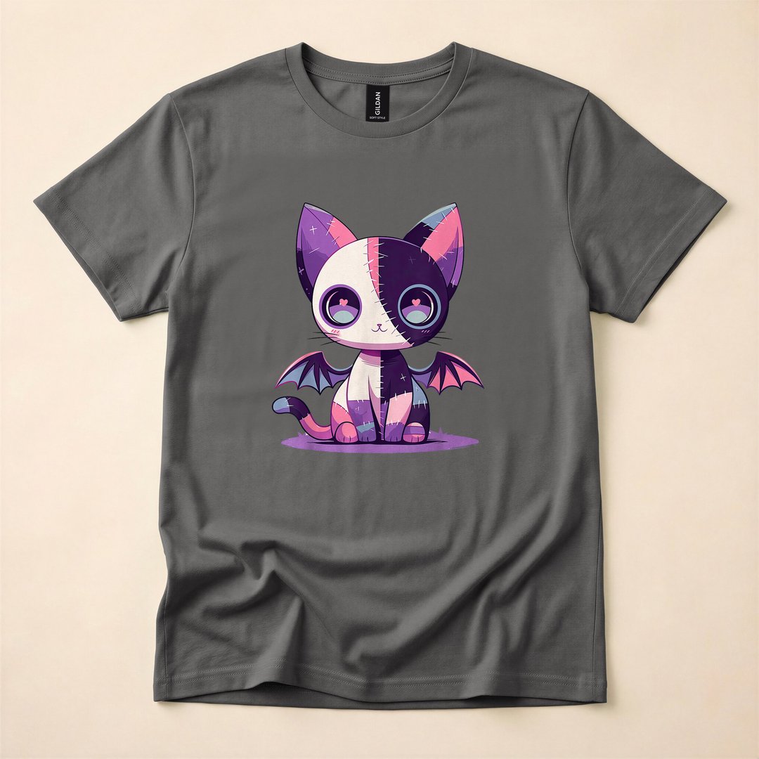 Pastel Goth Creepy Cute Witchy Zombie Cat T-Shirt - photo 5