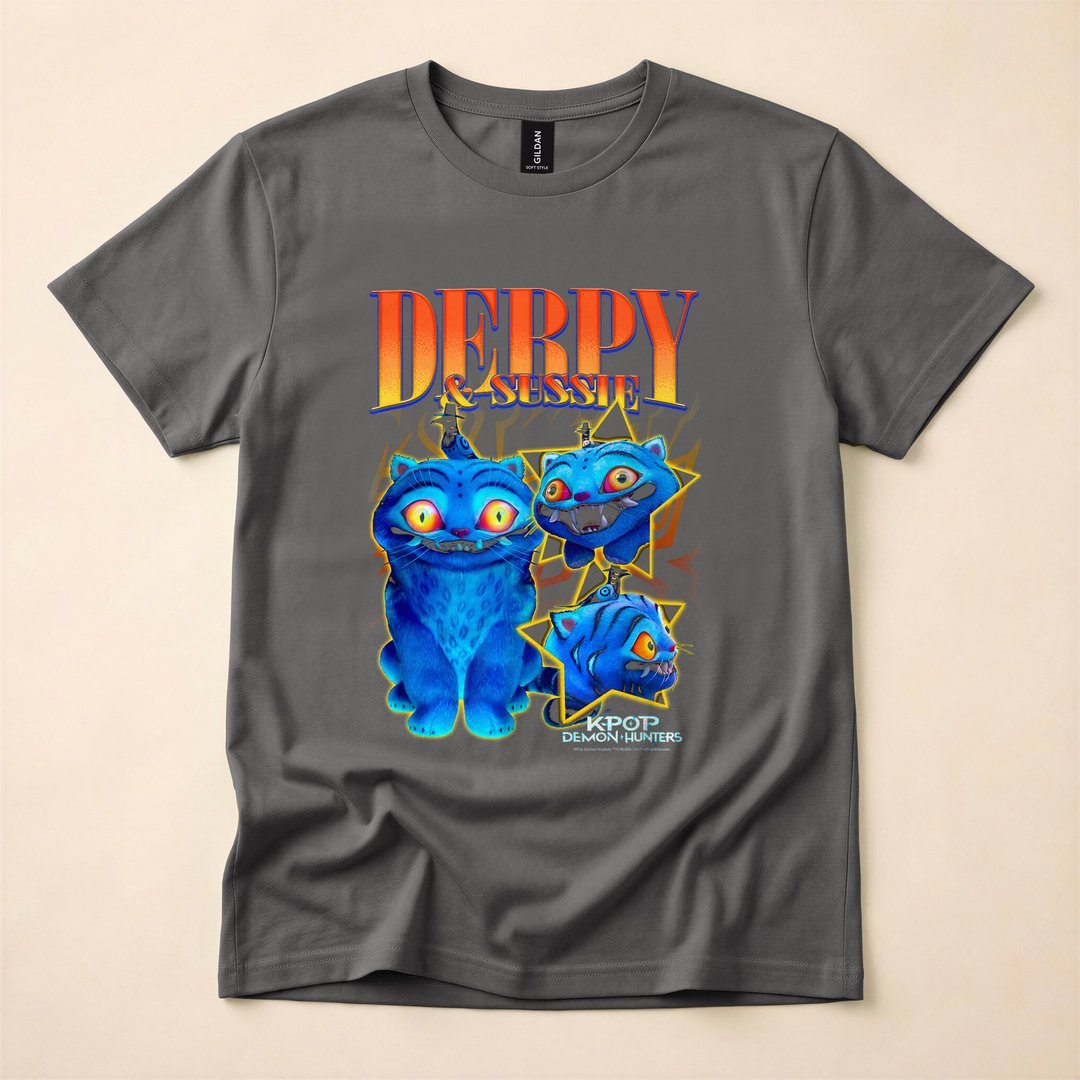 Derpy and Sussie Y2K Halloween Poster T-Shirt - photo 5