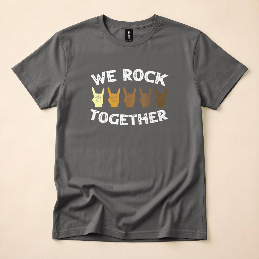We Rock Together Rocker Skeleton Hand T-Shirt - photo 5