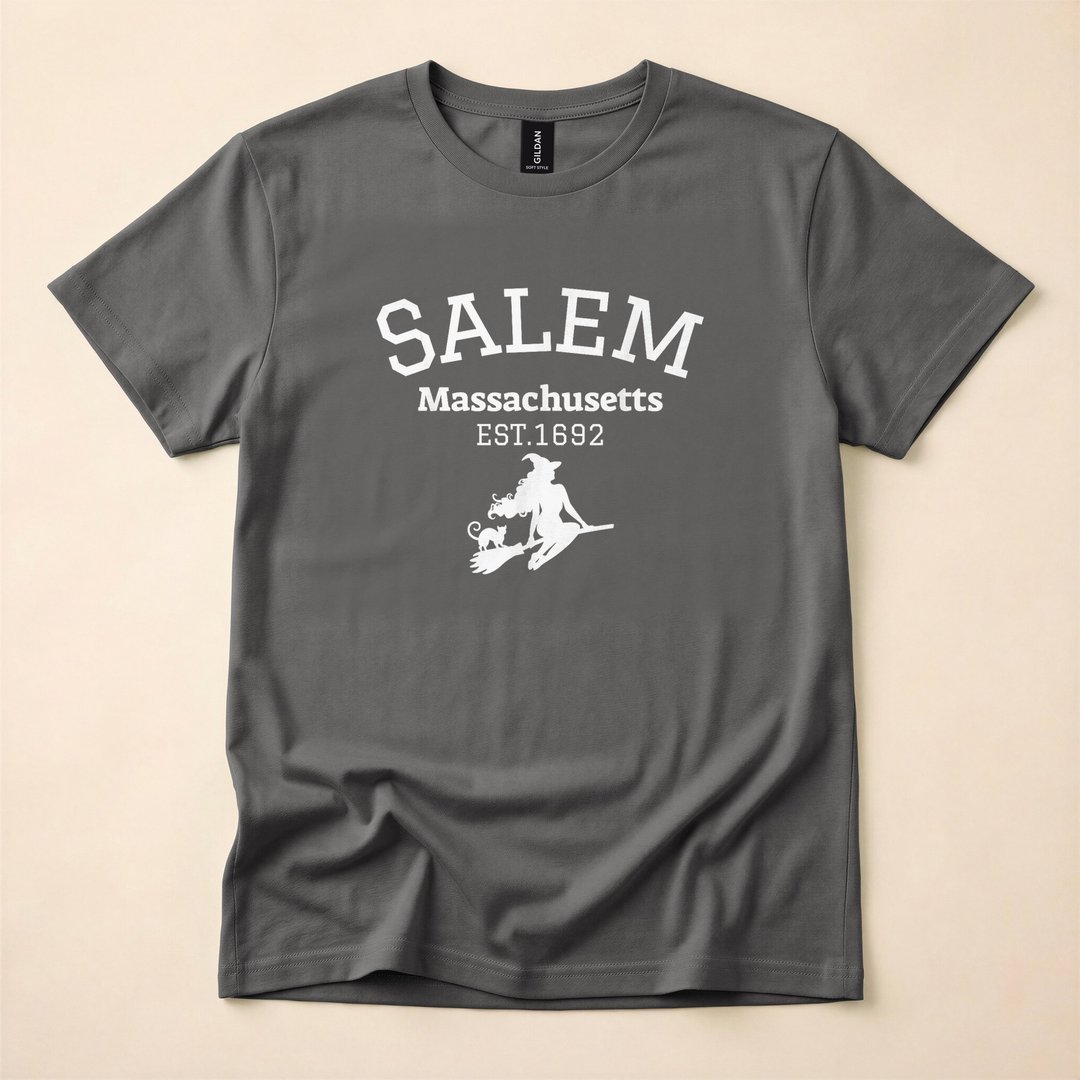 Salem Witch Est 1692 Massachusetts Halloween T-Shirt - photo 5