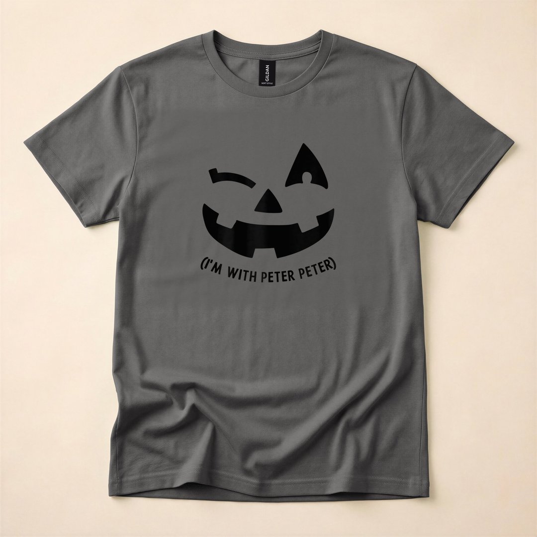 I'm With Peter Pumpkin Matching Couple Halloween T-Shirt - photo 5