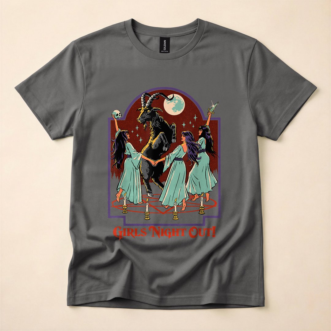Girls Night Out Witches Retro Vintage Halloween T-Shirt - photo 5
