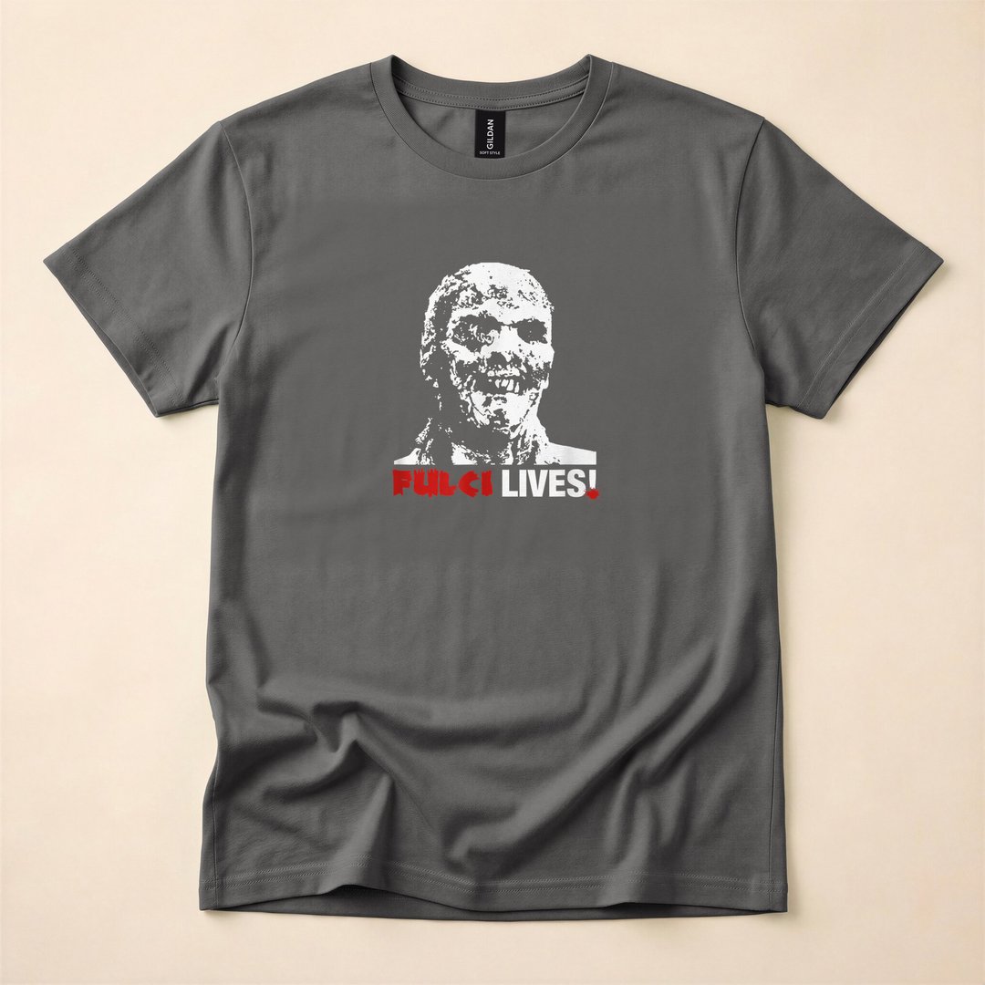 Fulci Lives Zombie Horror Movie Halloween T-Shirt - photo 5