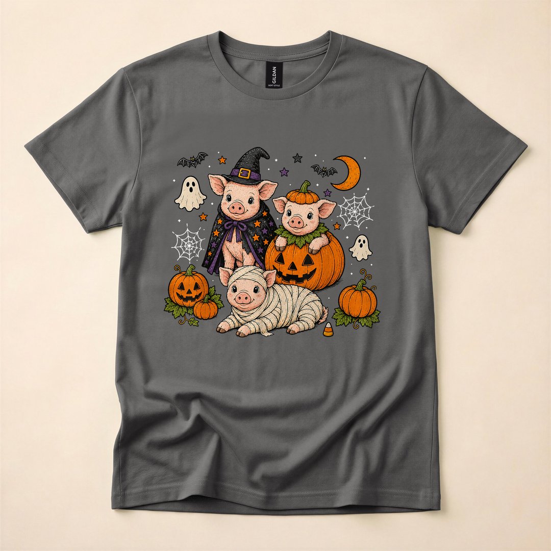 Boo Pig Funny Spooky Season Halloween T-Shirt - photo 5
