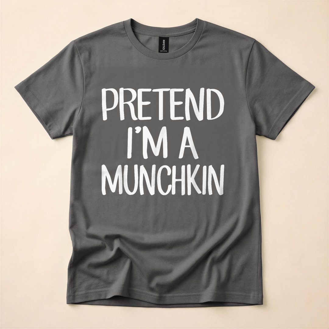 Pretend I'm a Munchkin Lazy Halloween Costume T-Shirt - photo 5