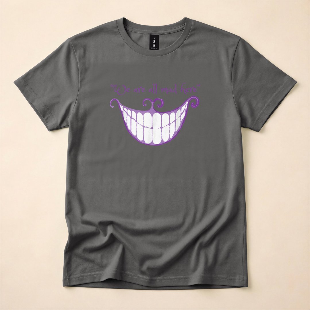 We're All Mad Here Cheshire Cat Halloween Costume T-Shirt - photo 5