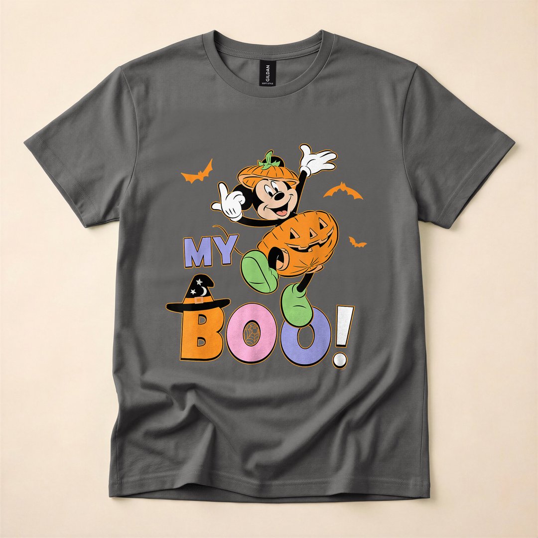 Mickey Mouse My Boo Halloween Matching Couples T-Shirt - photo 5