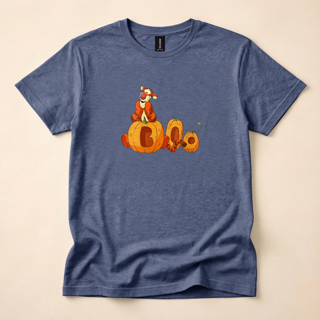 Tigger Boo Pumpkins Disney Halloween V-Neck T-Shirt