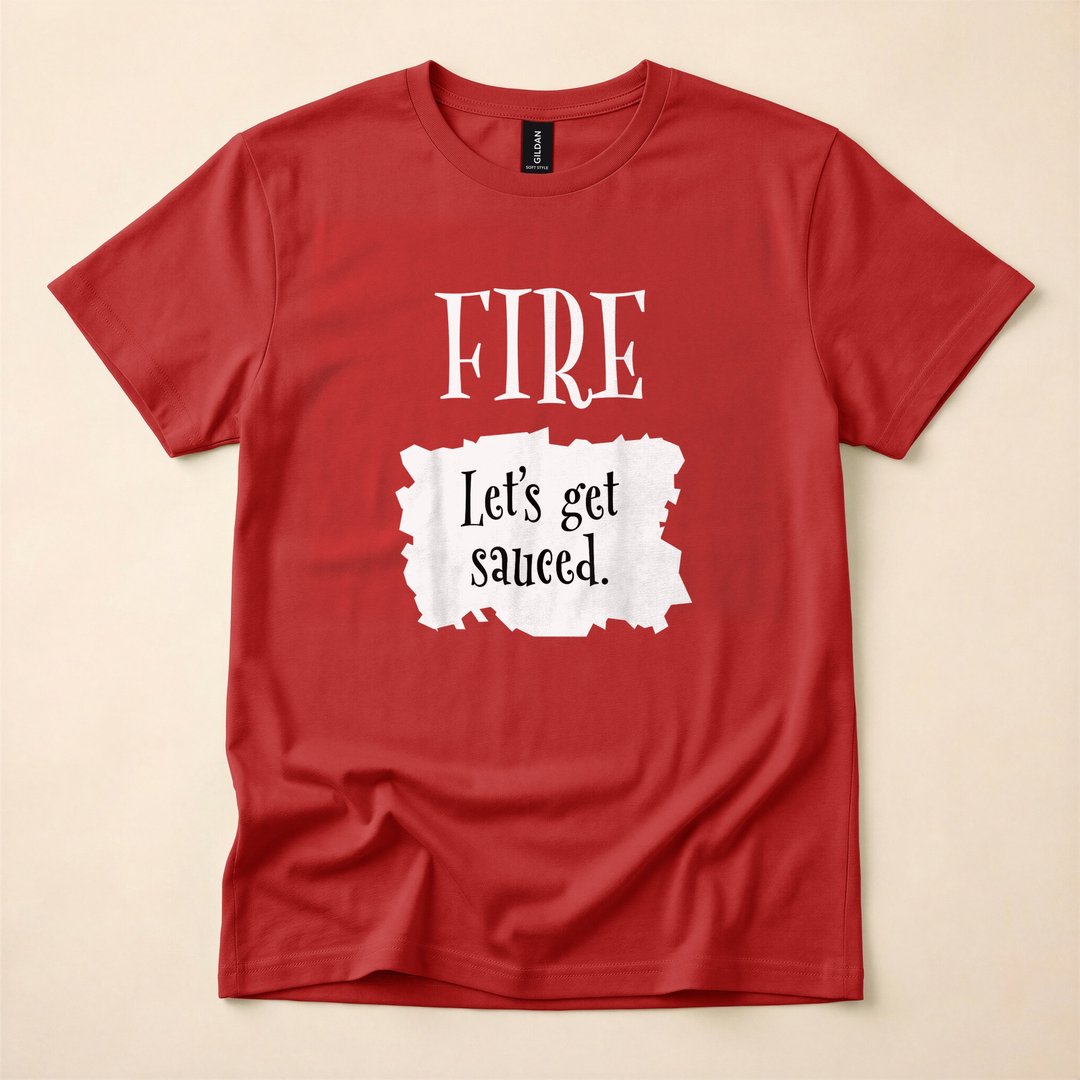 Fire Hot Sauce Packet Funny Halloween Costume T-Shirt