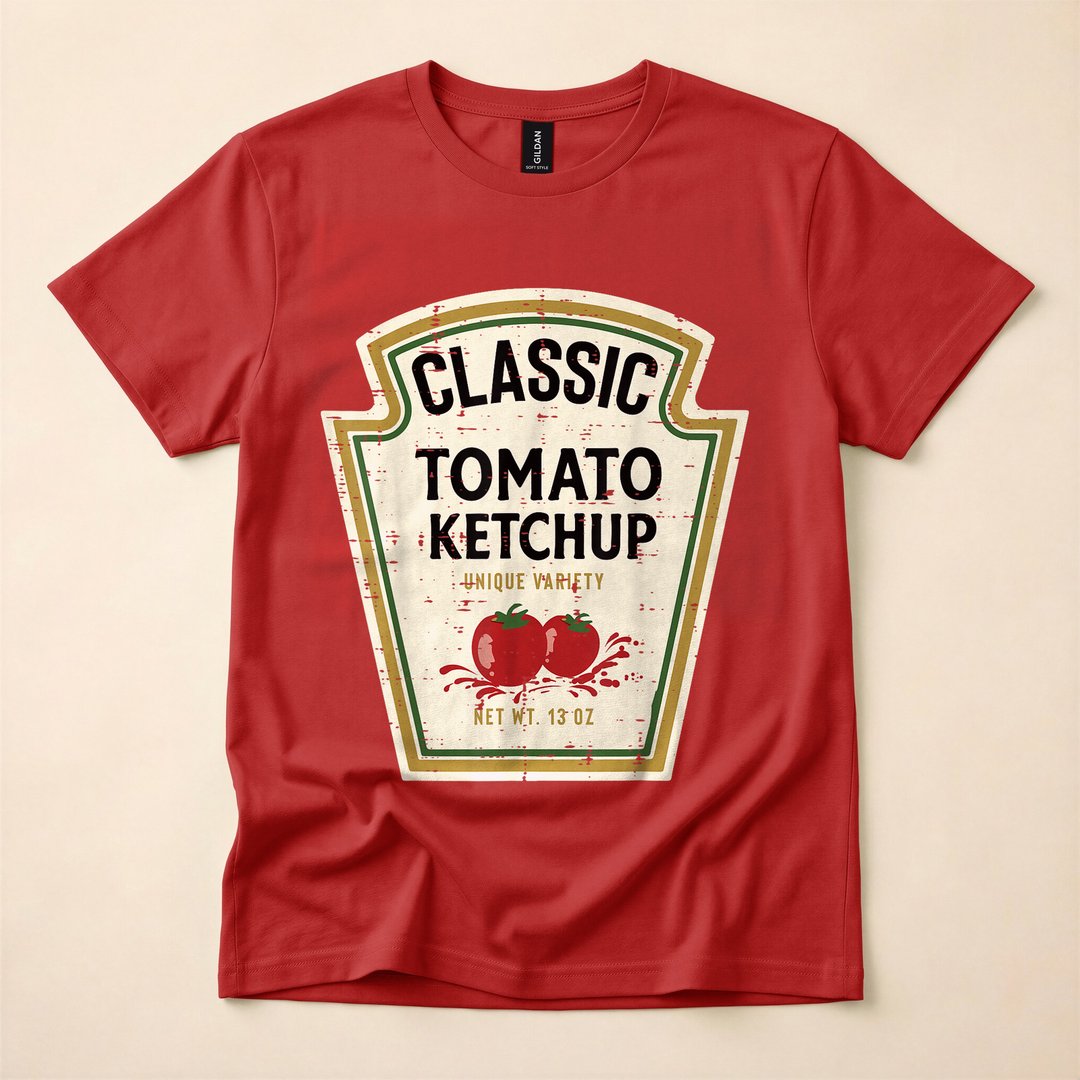 Ketchup Halloween Matching Food Costume T-Shirt