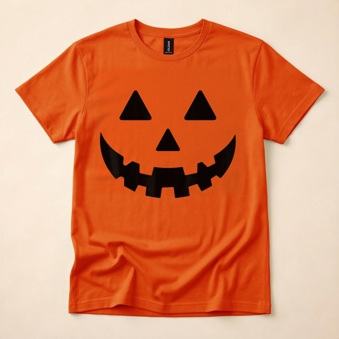Vintage Jack-O-Lantern Face Pumpkin Halloween T-Shirt