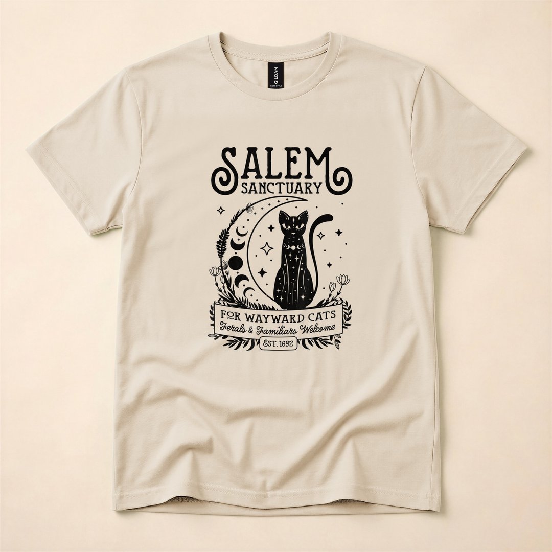 Salem Home for Wayward Black Cats 1692 Witch T-Shirt