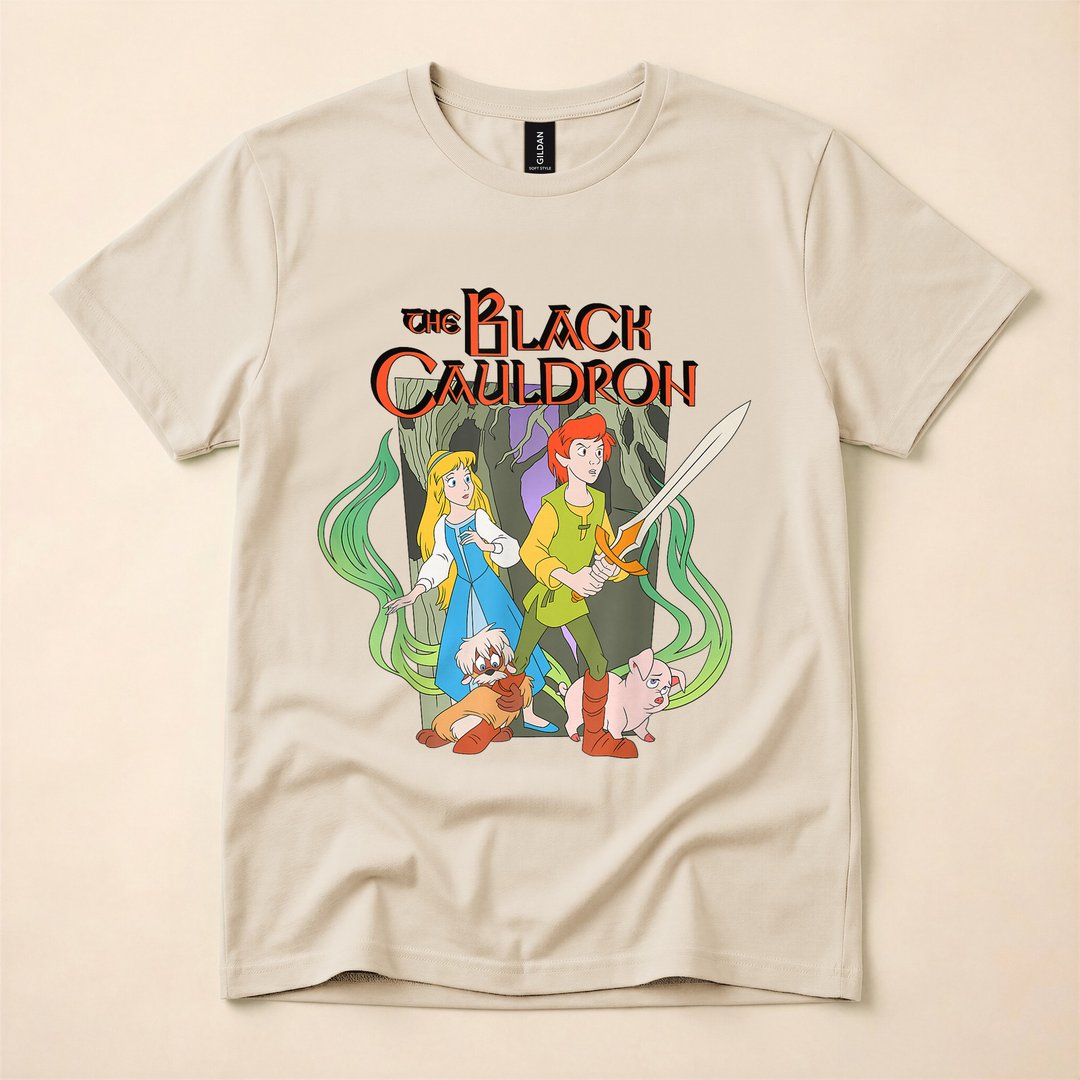 The Black Cauldron Taran and Eilonwy Dark Forest T-Shirt