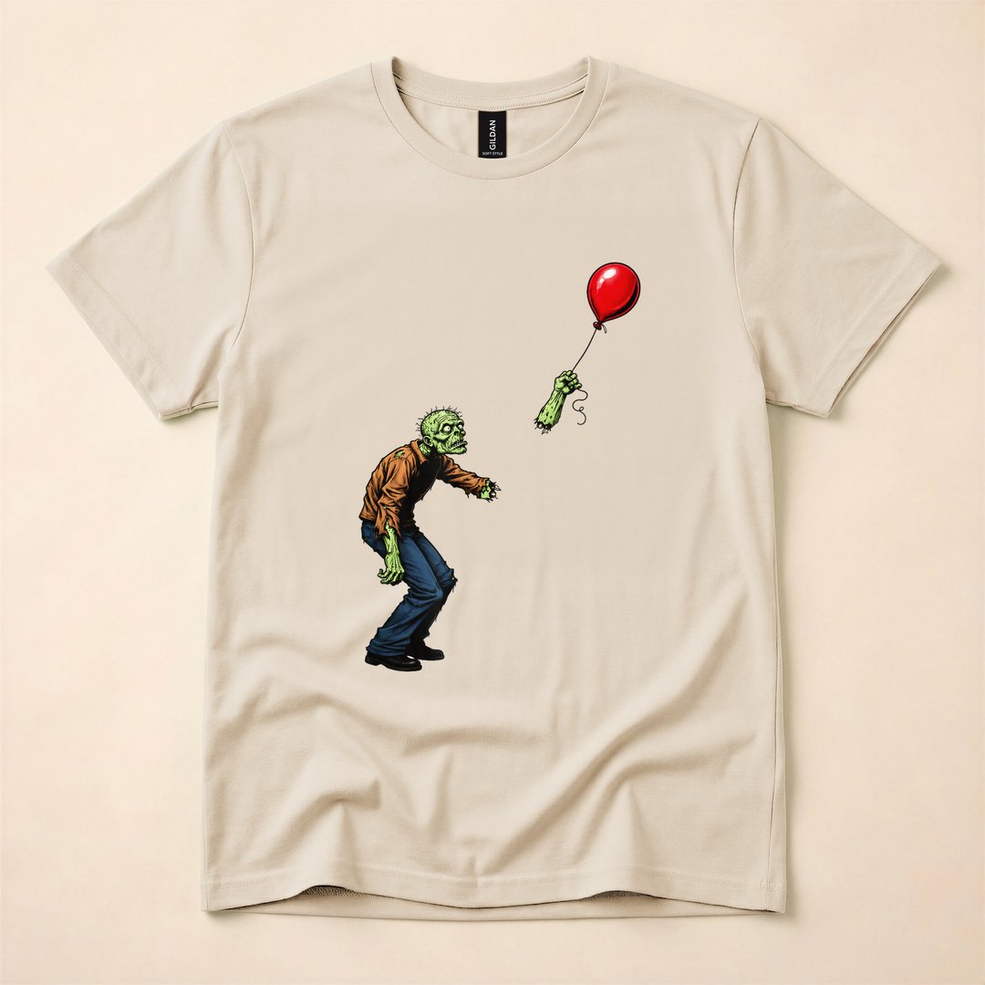 Funny Zombie Balloon Cute Kids Halloween T-Shirt