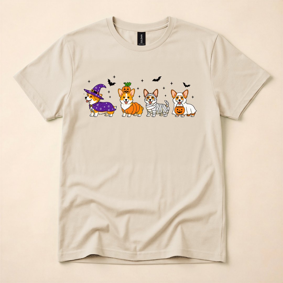 Spooky Corgi Funny Halloween Dog Lover T-Shirt