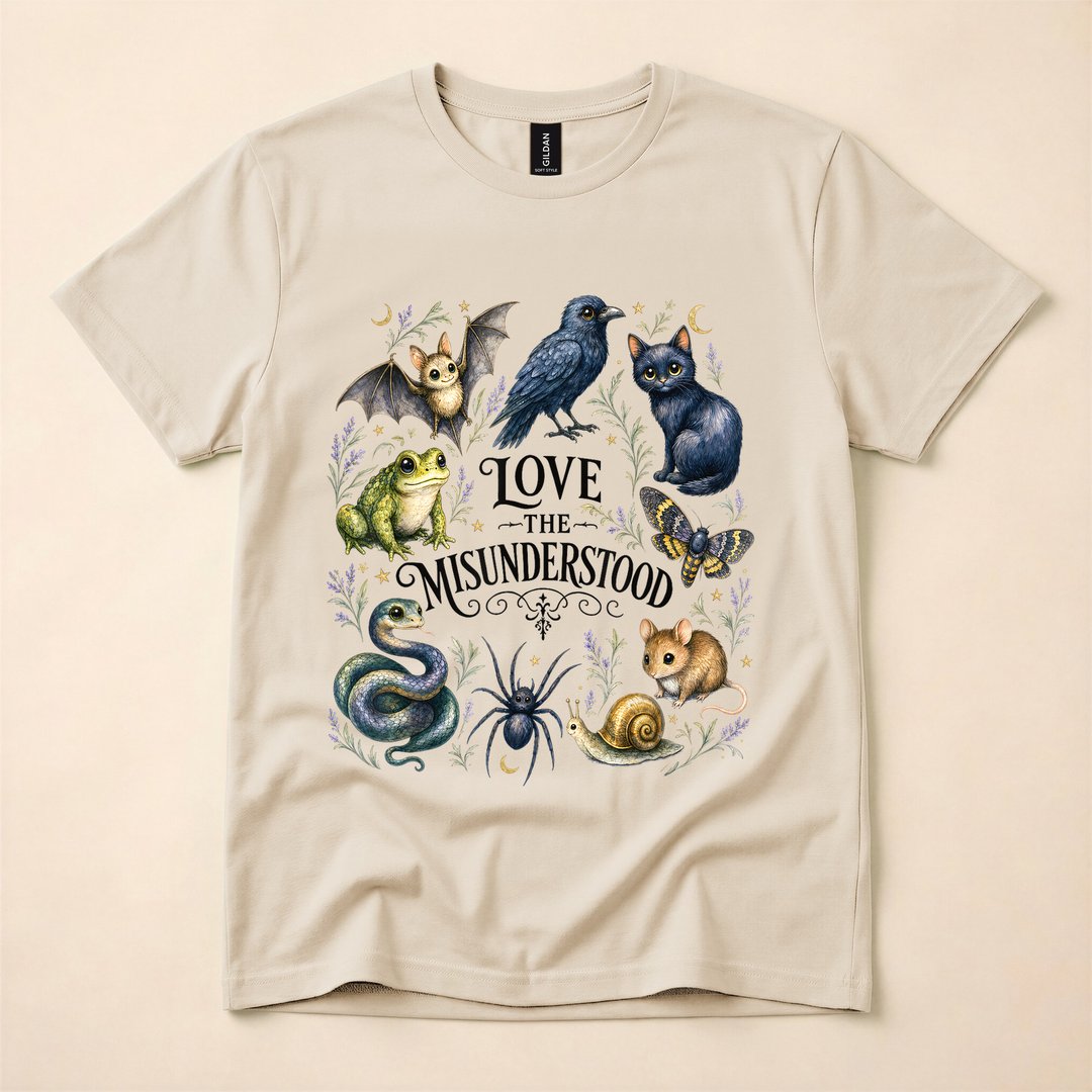 Love the Misunderstood Bat Raven Spider Spooky T-Shirt - photo 1