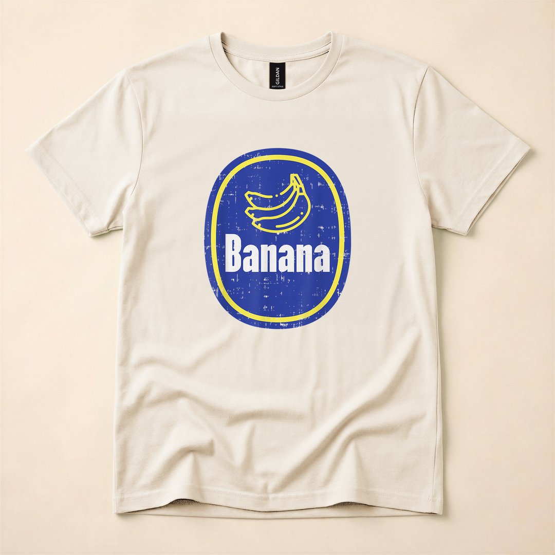 Banana Sticker Lazy Last-Minute Halloween Costume T-Shirt