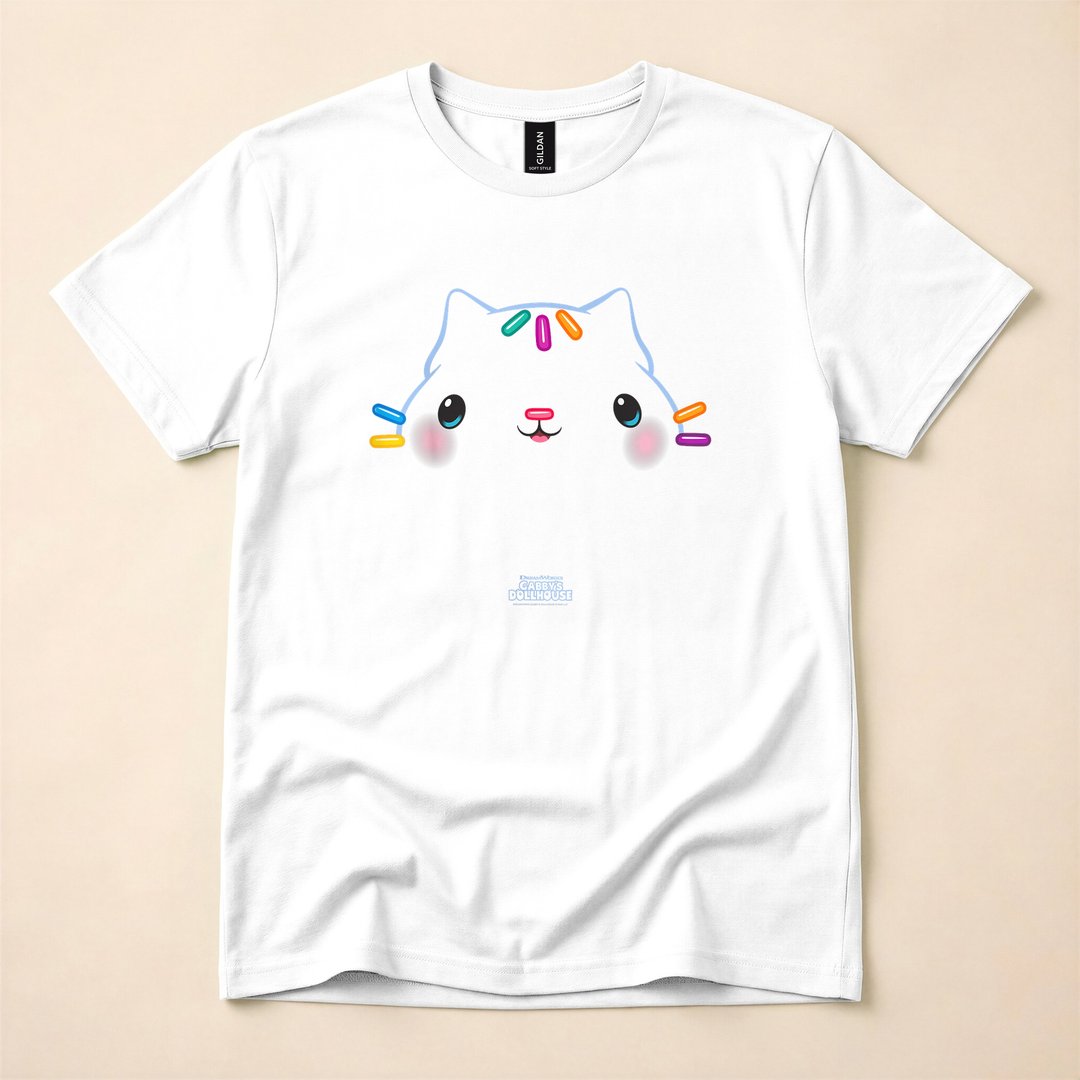 Gabby's Dollhouse Cakey Cat Big Face Halloween T-Shirt